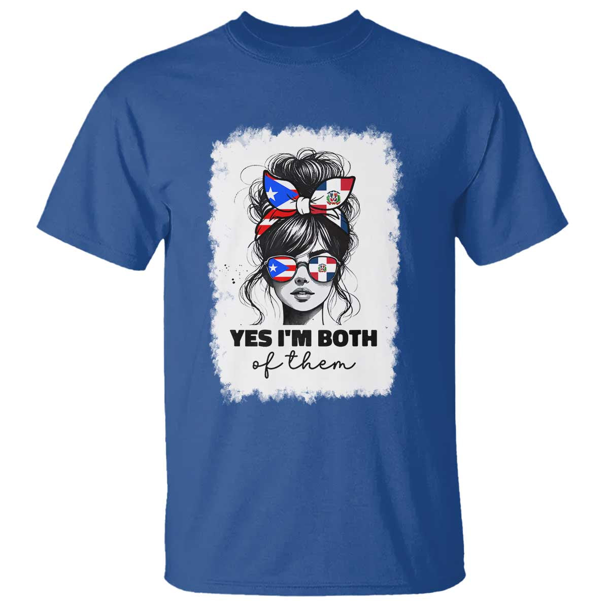 Dominican Puerto Rican Woman T Shirt Yes Im Both Of Them