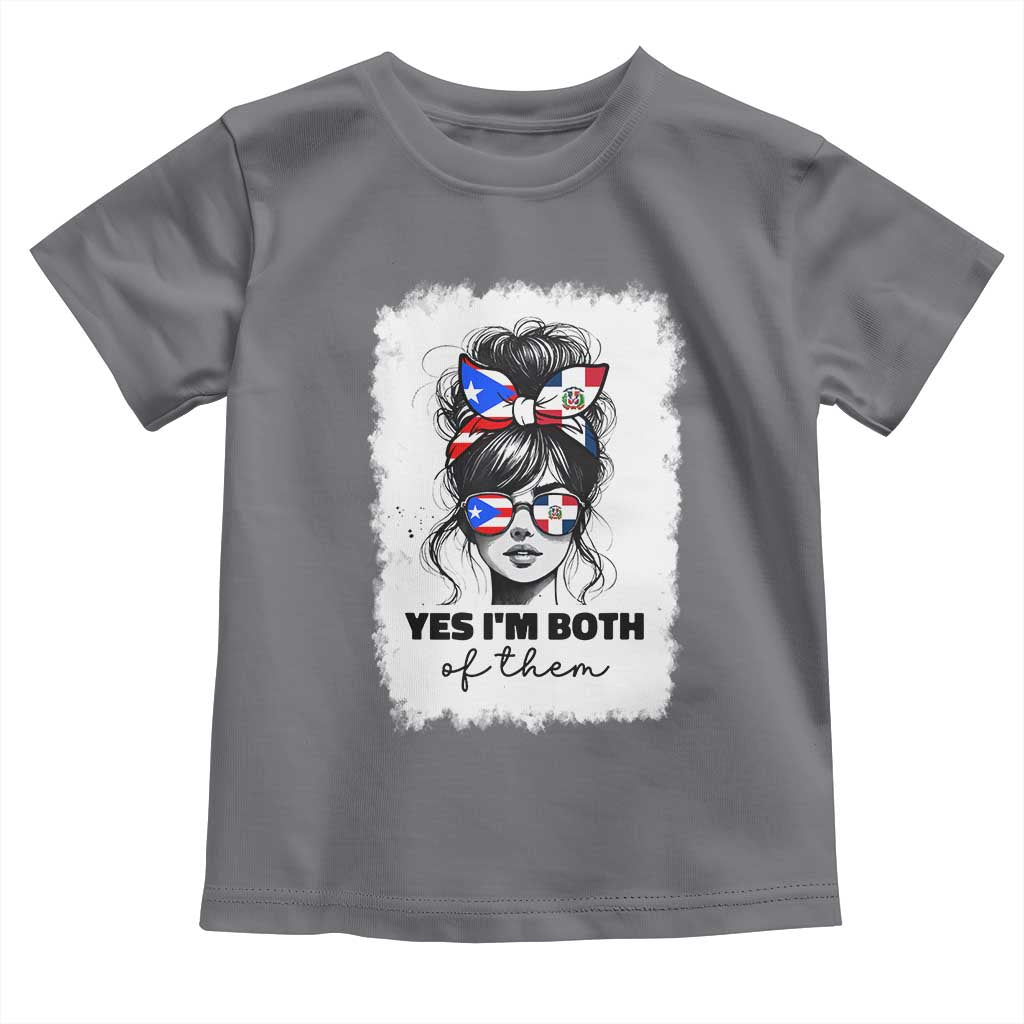 Dominican Puerto Rican Woman Toddler T Shirt Yes Im Both Of Them