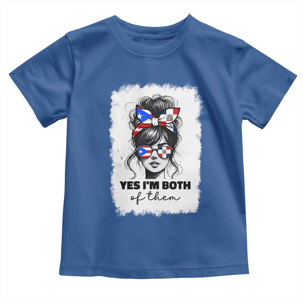 Dominican Puerto Rican Woman Toddler T Shirt Yes Im Both Of Them