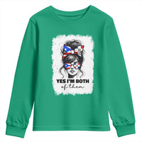 Dominican Puerto Rican Woman Youth Sweatshirt Yes Im Both Of Them
