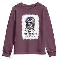 Dominican Puerto Rican Woman Youth Sweatshirt Yes Im Both Of Them