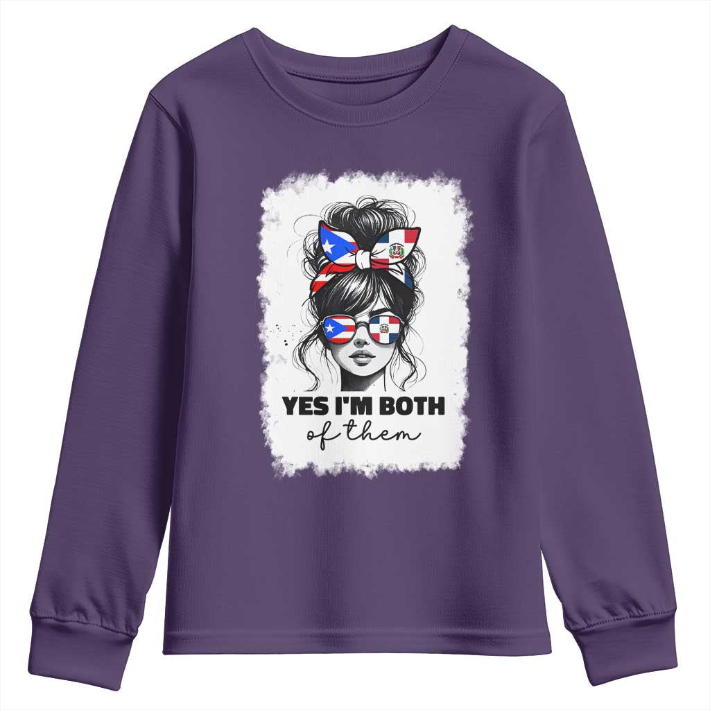 Dominican Puerto Rican Woman Youth Sweatshirt Yes Im Both Of Them