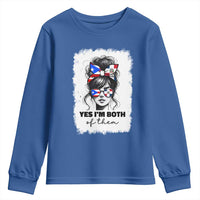 Dominican Puerto Rican Woman Youth Sweatshirt Yes Im Both Of Them