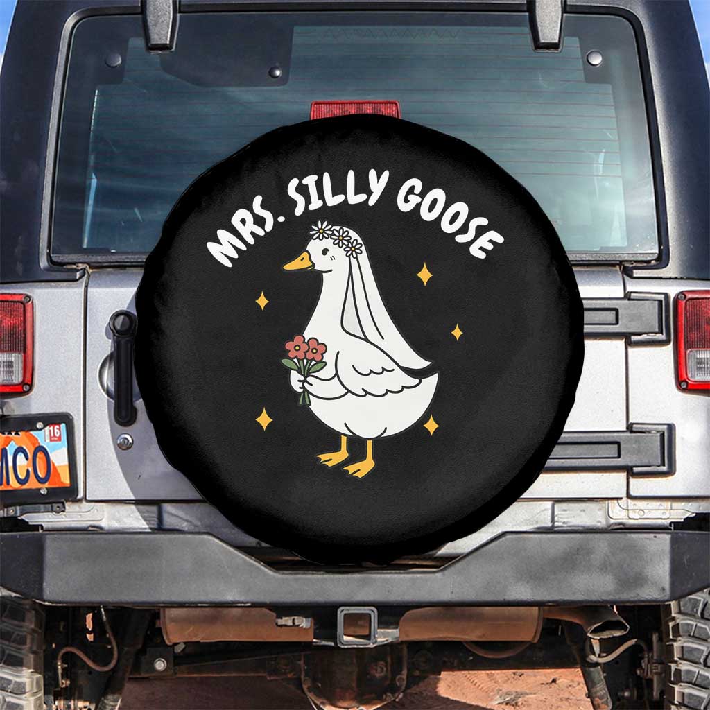 Mrs. Silly Goose Bride Spare Tire Cover Funny Goose Lovers Bride To Be - Wonder Print Shop