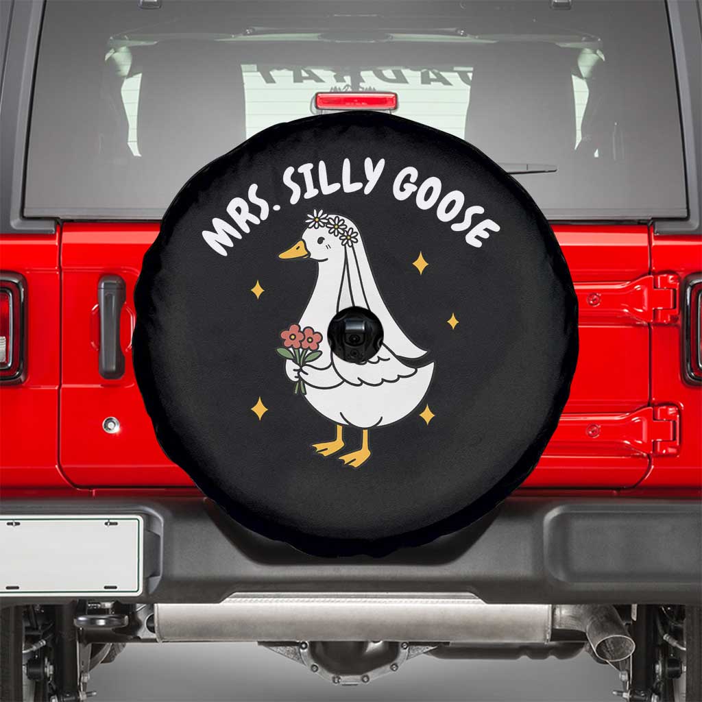Mrs. Silly Goose Bride Spare Tire Cover Funny Goose Lovers Bride To Be - Wonder Print Shop