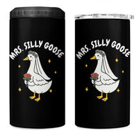 Mrs. Silly Goose Bride 4 in 1 Can Cooler Tumbler Funny Goose Lovers Bride To Be - Wonder Print Shop