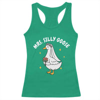 Mrs. Silly Goose Bride Racerback Tank Top Funny Goose Lovers Bride To Be - Wonder Print Shop