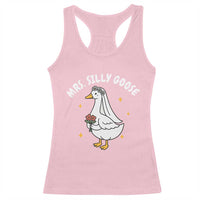 Mrs. Silly Goose Bride Racerback Tank Top Funny Goose Lovers Bride To Be - Wonder Print Shop