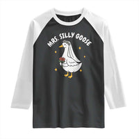 Mrs. Silly Goose Bride Raglan Shirt Funny Goose Lovers Bride To Be - Wonder Print Shop