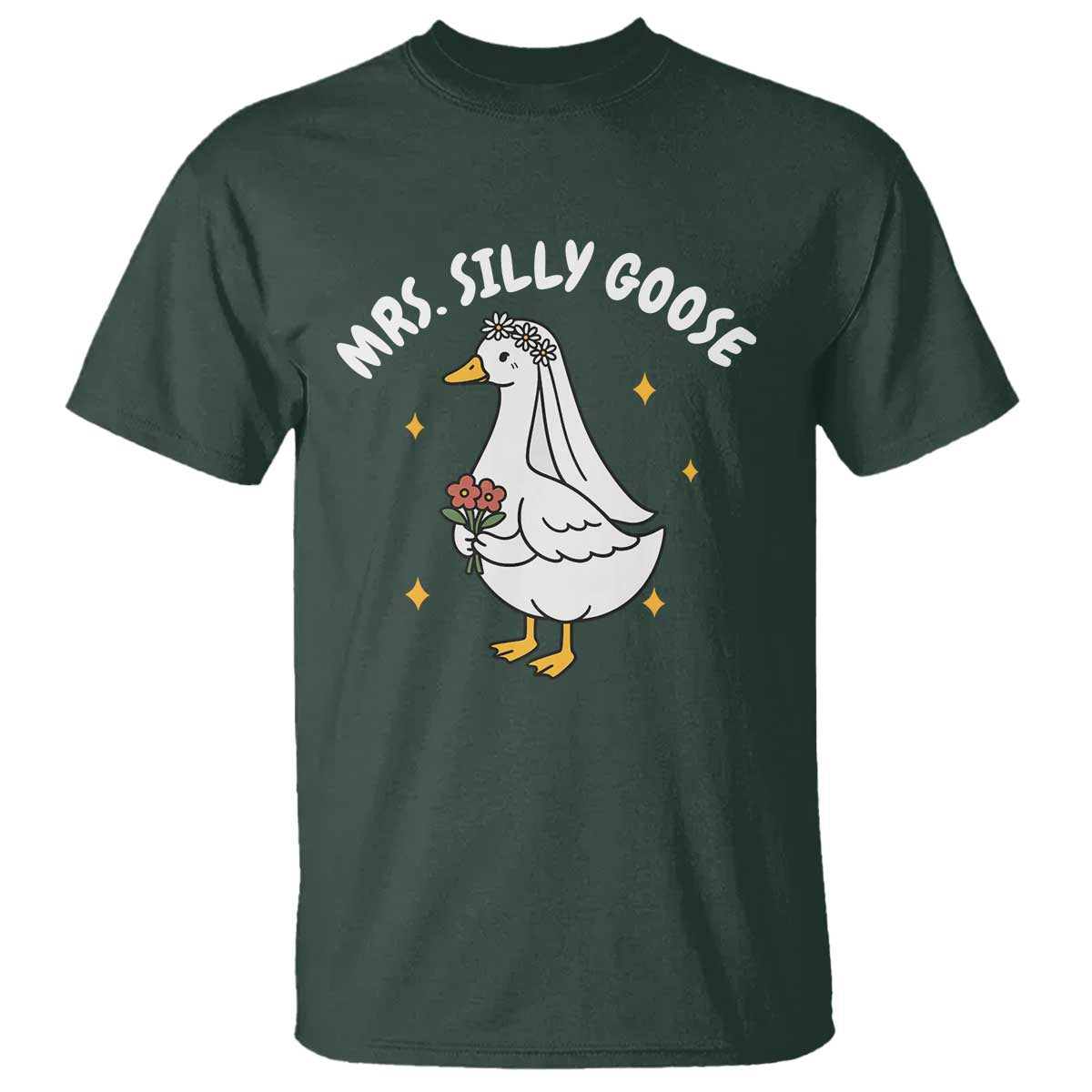 Mrs. Silly Goose Bride T Shirt Funny Goose Lovers Bride To Be - Wonder Print Shop