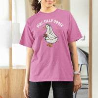 Mrs. Silly Goose Bride T Shirt For Women Funny Goose Lovers Bride To Be - Wonder Print Shop