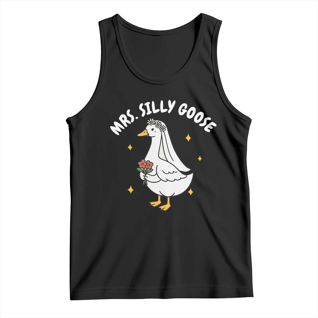 Mrs. Silly Goose Bride Tank Top Funny Goose Lovers Bride To Be - Wonder Print Shop