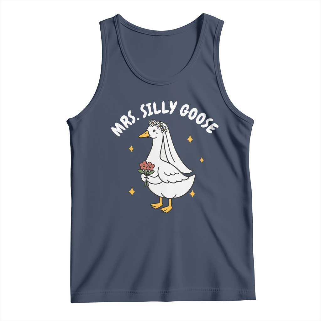 Mrs. Silly Goose Bride Tank Top Funny Goose Lovers Bride To Be - Wonder Print Shop