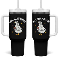 Mrs. Silly Goose Bride Tumbler With Handle Funny Goose Lovers Bride To Be - Wonder Print Shop
