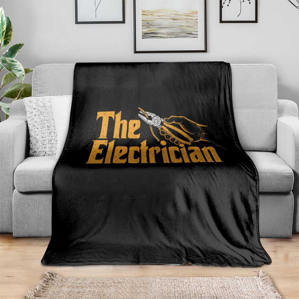 The Electrician Throw Blanket Vintage Wire Stripper Pliers Graphic