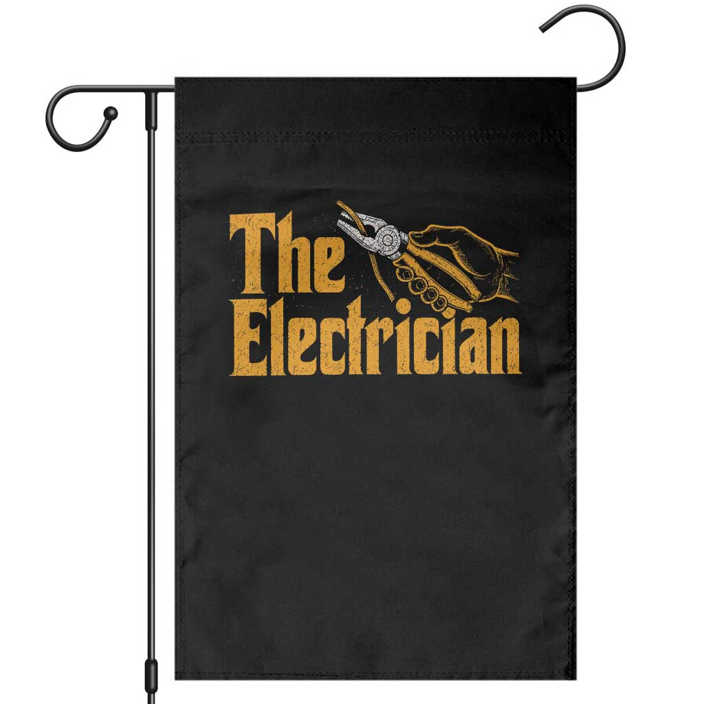 The Electrician Garden Flag Vintage Wire Stripper Pliers Graphic