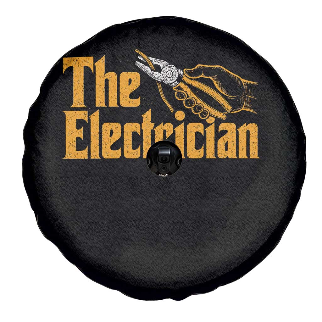 The Electrician Spare Tire Cover Vintage Wire Stripper Pliers Graphic