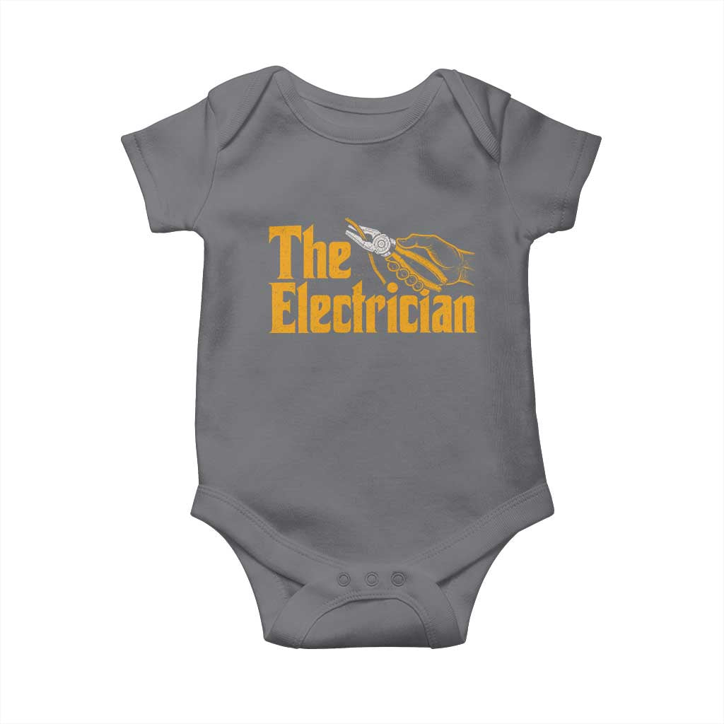 The Electrician Baby Onesie Vintage Wire Stripper Pliers Graphic