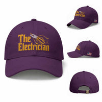 The Electrician Baseball Cap Vintage Wire Stripper Pliers Graphic