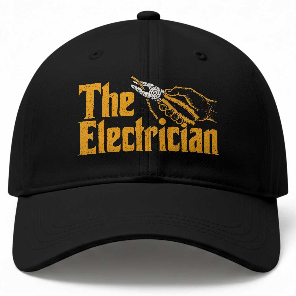 The Electrician Baseball Cap Vintage Wire Stripper Pliers Graphic