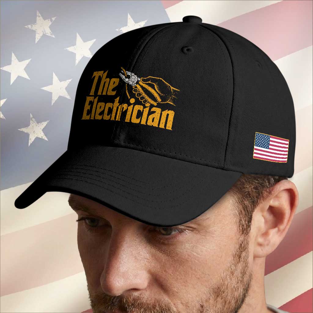 The Electrician Baseball Cap Vintage Wire Stripper Pliers Graphic