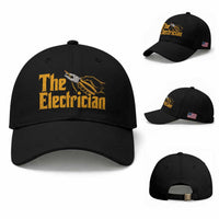 The Electrician Baseball Cap Vintage Wire Stripper Pliers Graphic