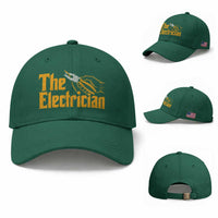 The Electrician Baseball Cap Vintage Wire Stripper Pliers Graphic