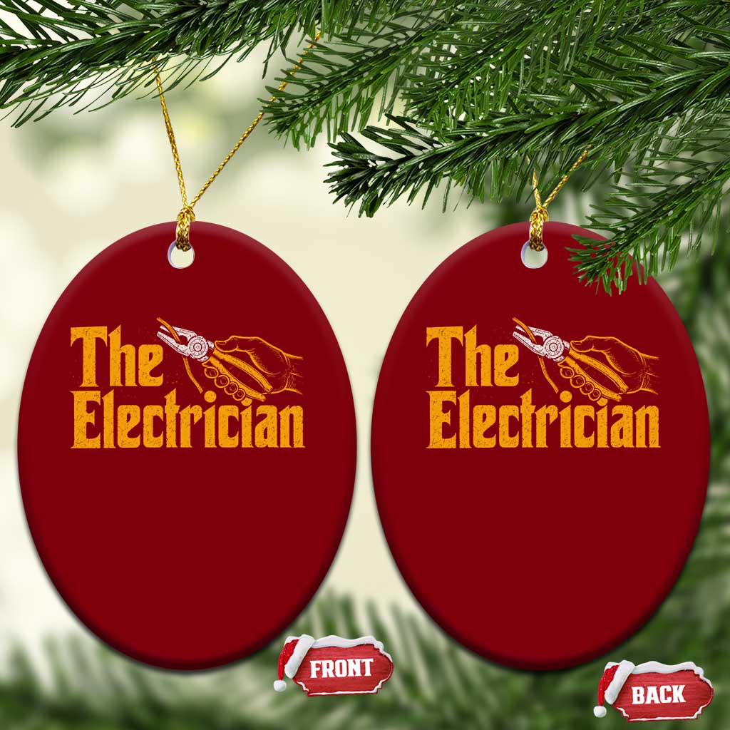 The Electrician Ceramic Ornament Vintage Wire Stripper Pliers Graphic