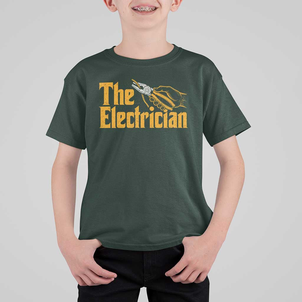 The Electrician T Shirt For Kid Vintage Wire Stripper Pliers Graphic