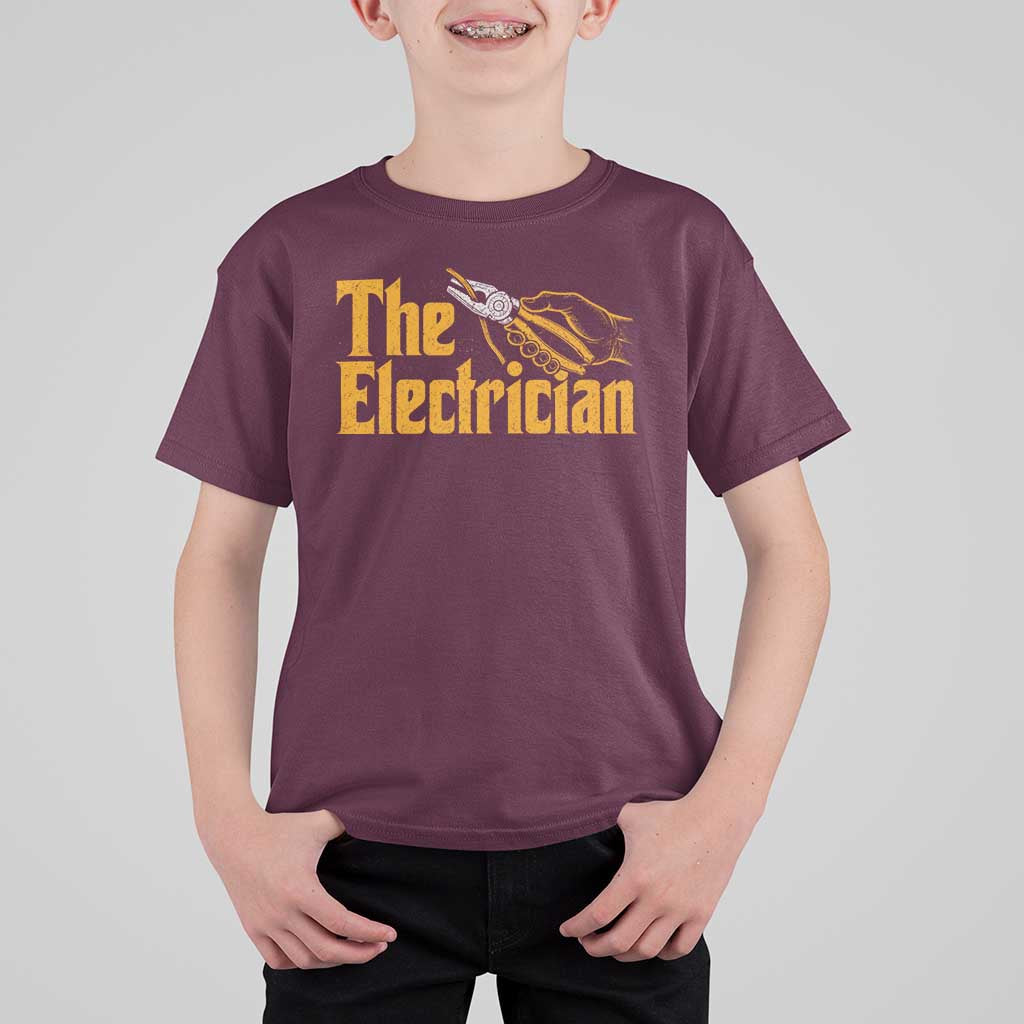 The Electrician T Shirt For Kid Vintage Wire Stripper Pliers Graphic