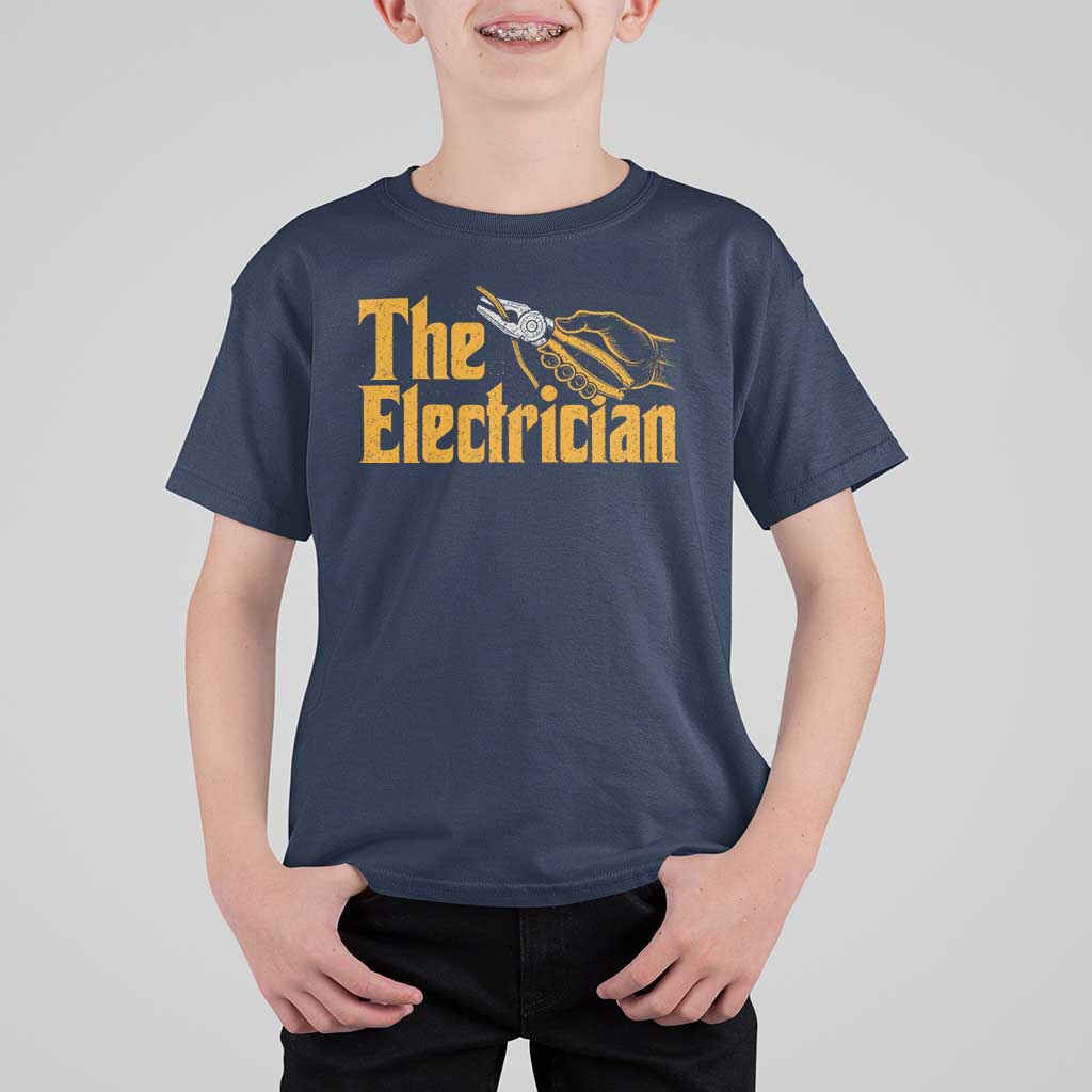 The Electrician T Shirt For Kid Vintage Wire Stripper Pliers Graphic