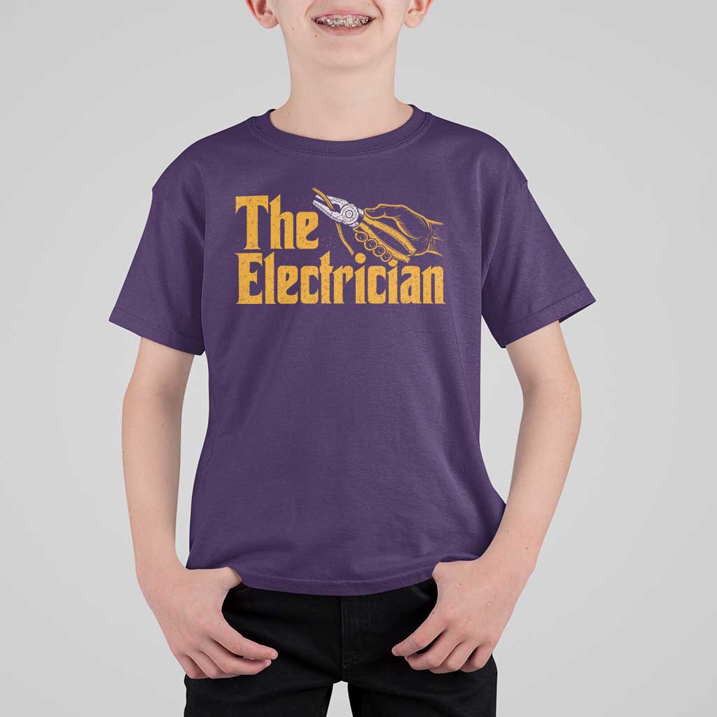The Electrician T Shirt For Kid Vintage Wire Stripper Pliers Graphic