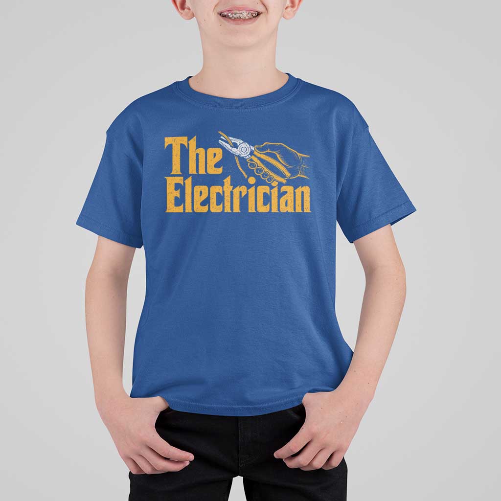 The Electrician T Shirt For Kid Vintage Wire Stripper Pliers Graphic