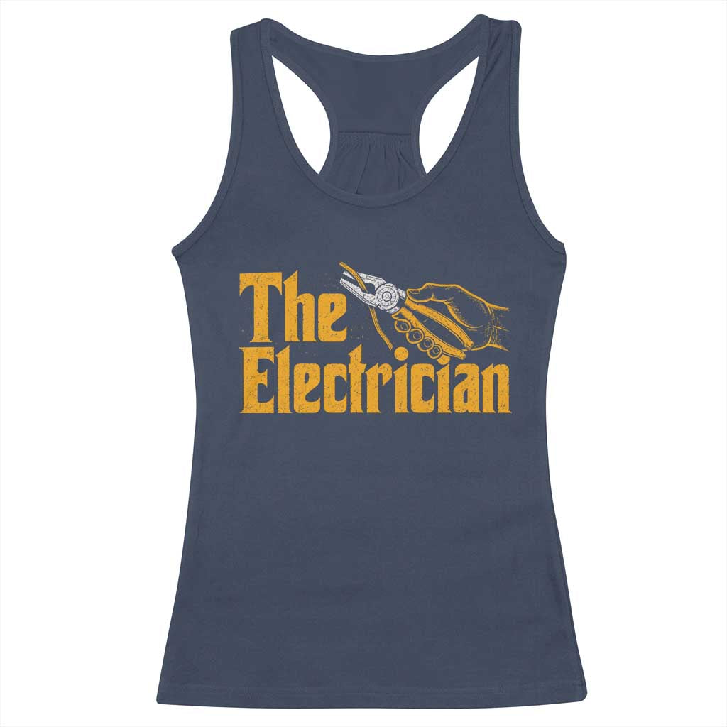 The Electrician Racerback Tank Top Vintage Wire Stripper Pliers Graphic