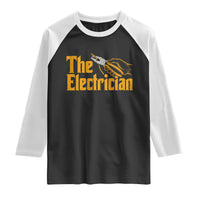 The Electrician Raglan Shirt Vintage Wire Stripper Pliers Graphic