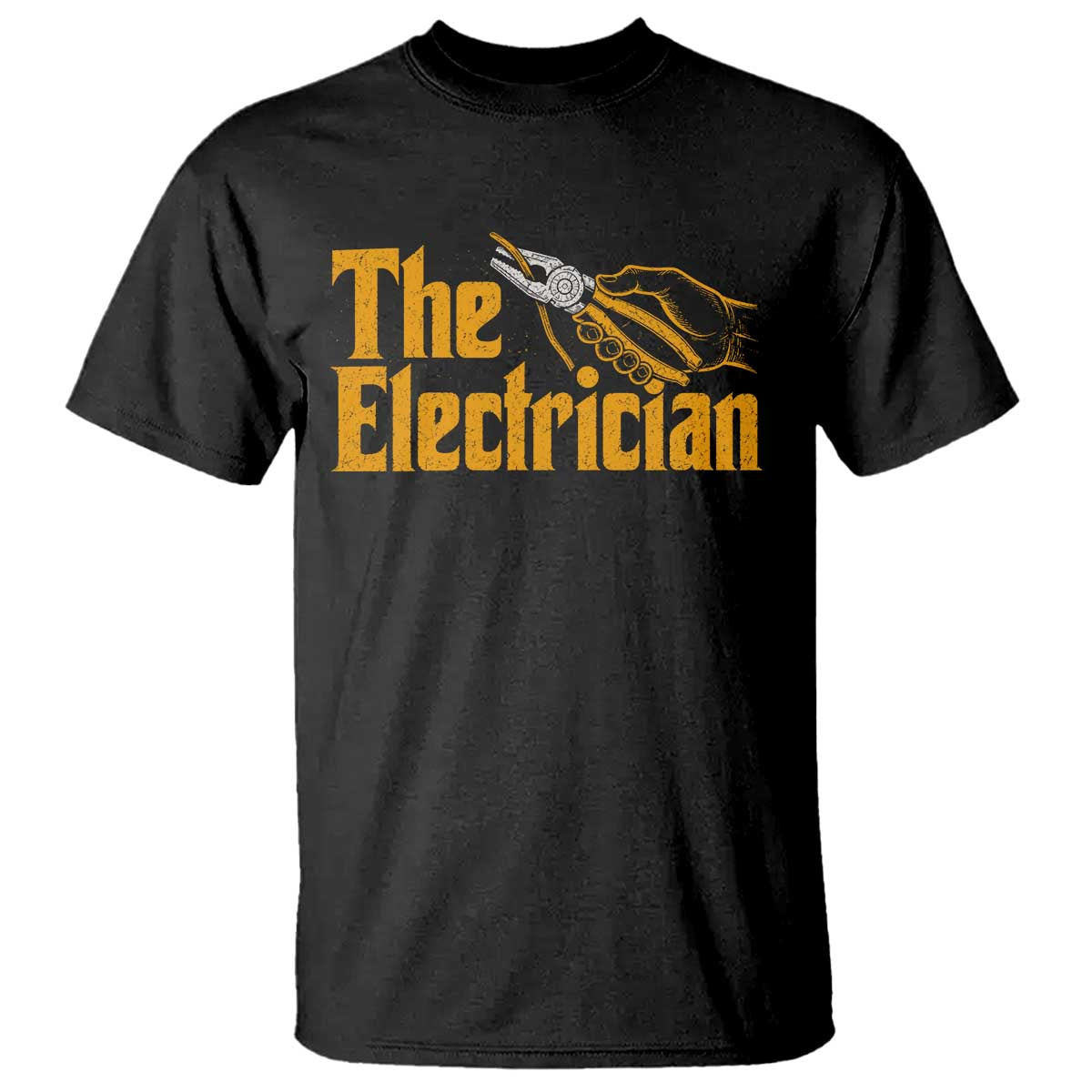 The Electrician T Shirt Vintage Wire Stripper Pliers Graphic