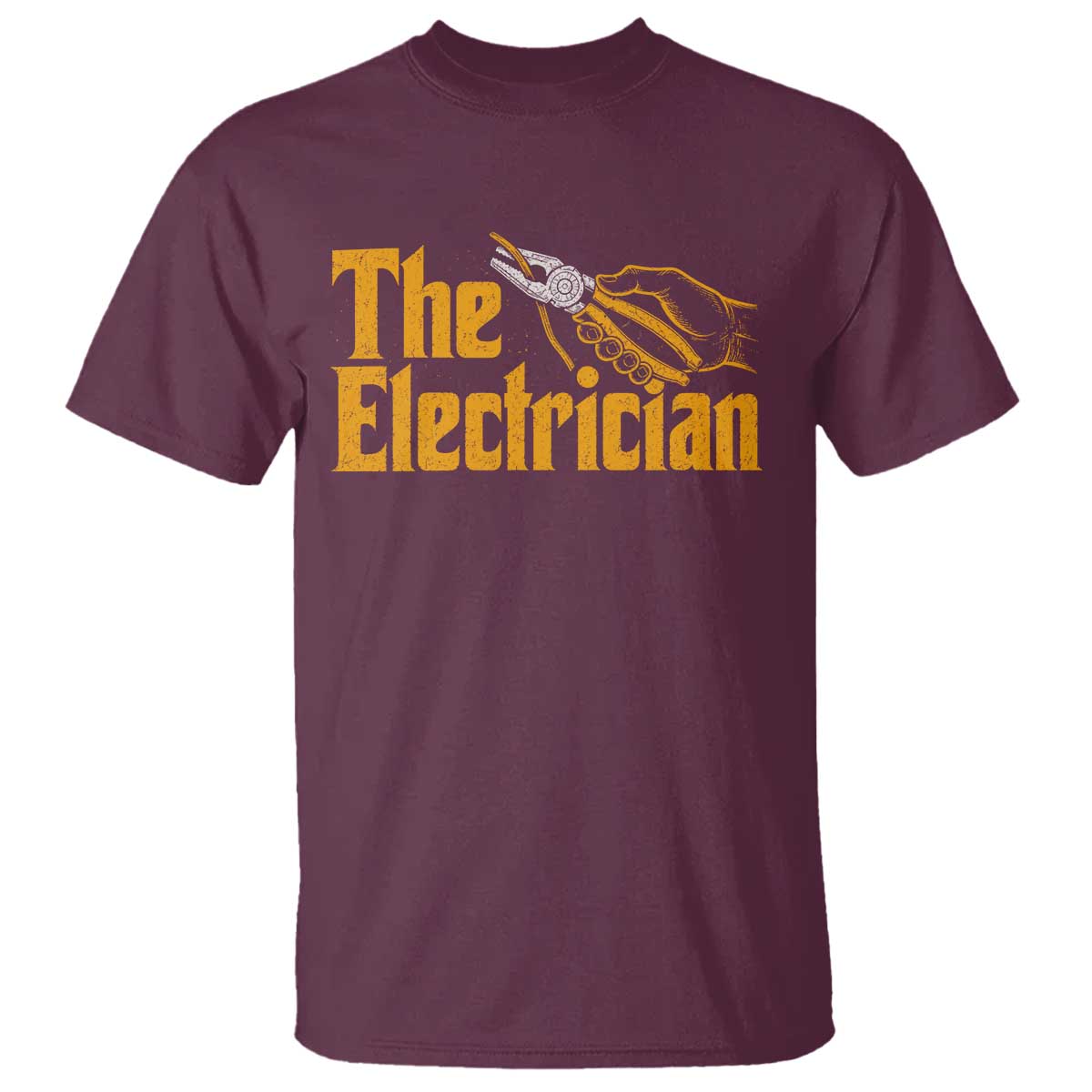 The Electrician T Shirt Vintage Wire Stripper Pliers Graphic