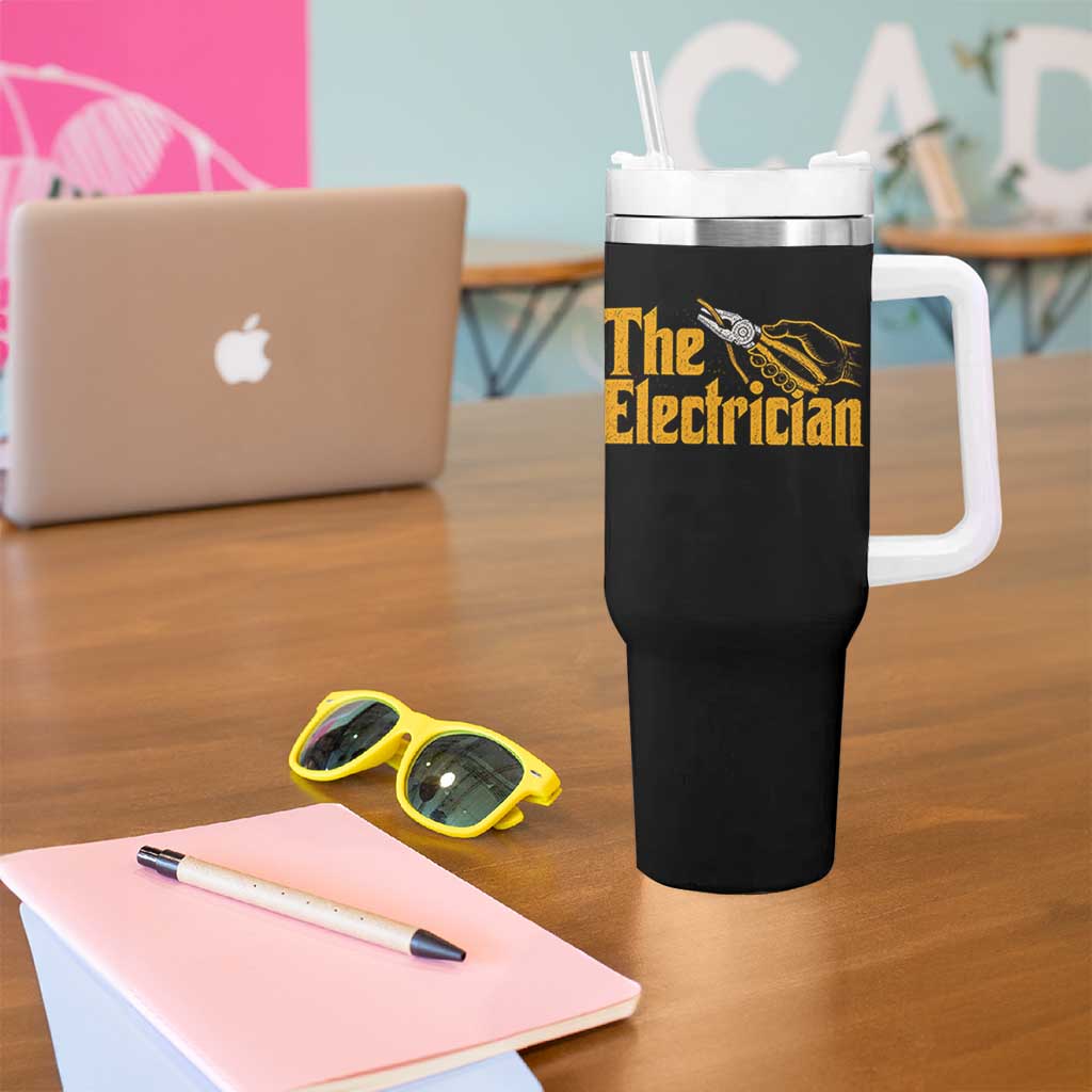 The Electrician Tumbler With Handle Vintage Wire Stripper Pliers Graphic