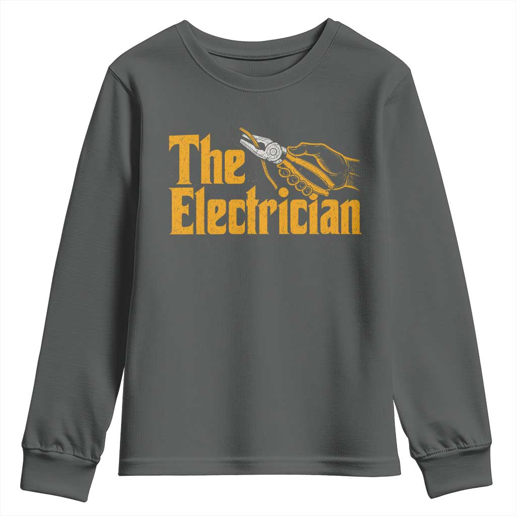 The Electrician Youth Sweatshirt Vintage Wire Stripper Pliers Graphic