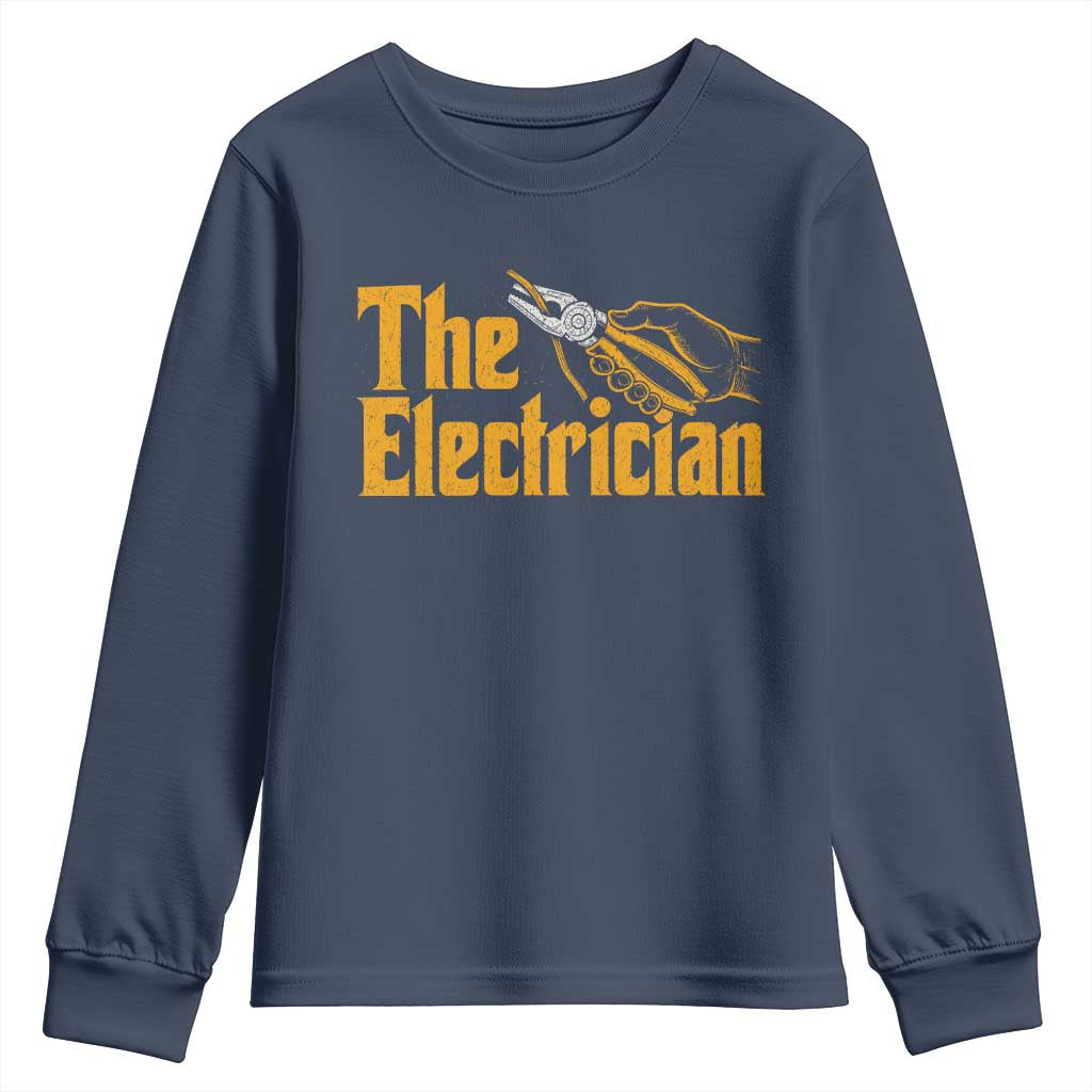 The Electrician Youth Sweatshirt Vintage Wire Stripper Pliers Graphic