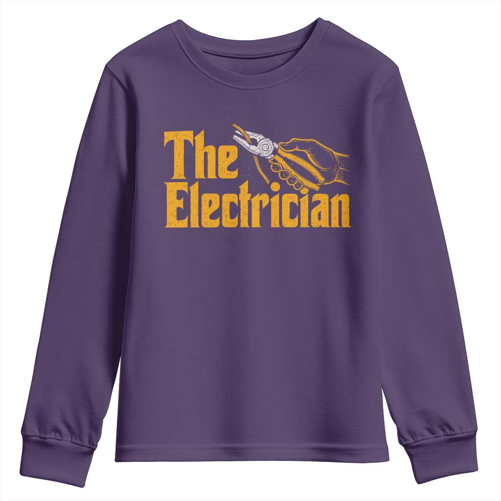 The Electrician Youth Sweatshirt Vintage Wire Stripper Pliers Graphic