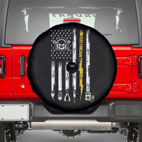 Electrician US Flag Spare Tire Cover Tools for Electricians Skull Lightning Graphic