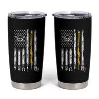 Electrician US Flag Tumbler Cup Tools for Electricians Skull Lightning Graphic