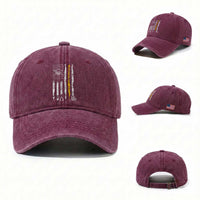 Electrician US Flag Washed Cotton Baseball Cap Tools for Electricians Skull Lightning Graphic