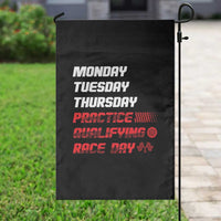Monday Tuesday Thursday Practice Qualifying Race Day Garden Flag - Wonder Print Shop
