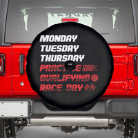 Monday Tuesday Thursday Practice Qualifying Race Day Spare Tire Cover - Wonder Print Shop