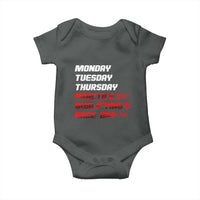Monday Tuesday Thursday Practice Qualifying Race Day Baby Onesie - Wonder Print Shop