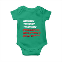 Monday Tuesday Thursday Practice Qualifying Race Day Baby Onesie - Wonder Print Shop