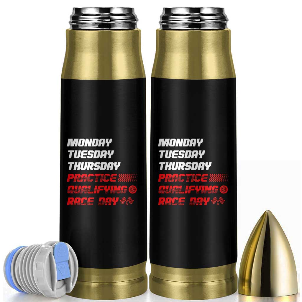 Monday Tuesday Thursday Practice Qualifying Race Day Bullet Tumbler - Wonder Print Shop