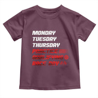 Monday Tuesday Thursday Practice Qualifying Race Day Toddler T Shirt - Wonder Print Shop